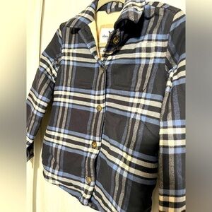 Abercrombie Kids Plaid fleece lined jacket‎ girls 9/10